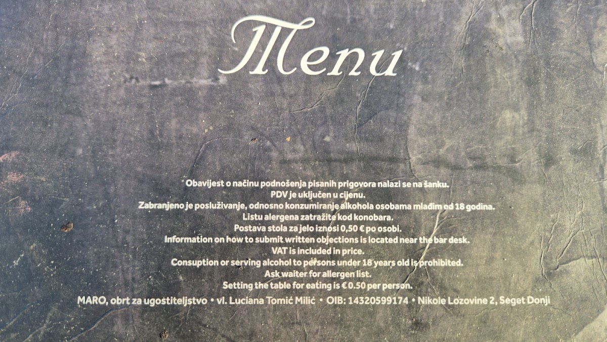 Menu Pizza & Burger Bar Maro-10